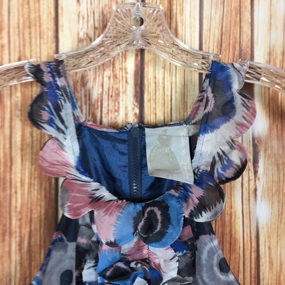 NWT Scalloped Collar Bubble Dress Los Angeles Abstract Art Size Extra Small XS - Picture 6 of 9